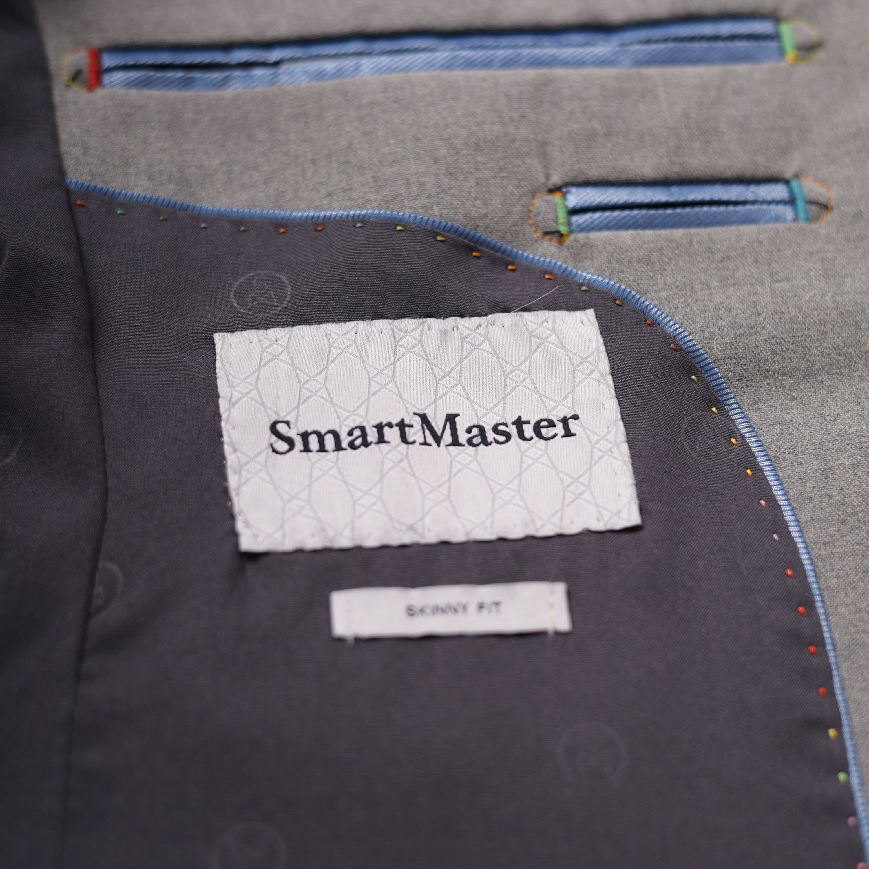SmartMaster Formal Suit Skinny Fit Single-Breasted Single-Button Notch ...