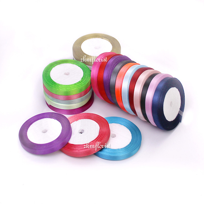 SATIN RIBBON Reben Riben Gift Satin Organza Flower Bouquet Roll Happy ...