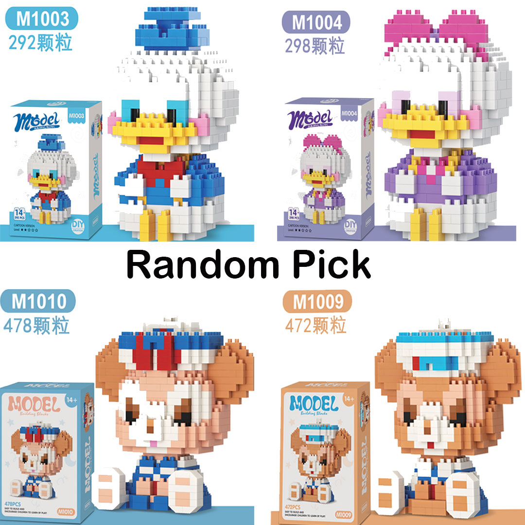 DIY Mini Block Nano Block Creative Leisure Toy Mikey Character Model ...