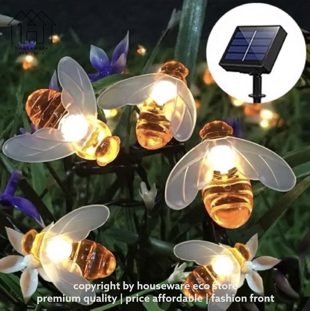 Solar Honey Bee Shape String Lights LED Light Fairy String Lamp Leds ...