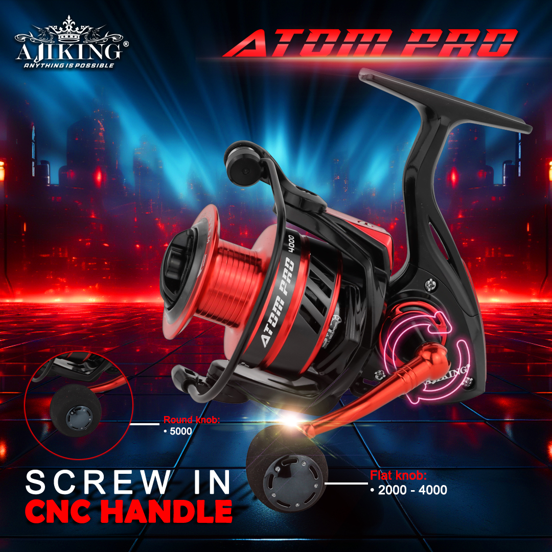 Ajiking Atom Pro [Maxdrag 12-14kg] Spinning Fishing Reel Inshore ...