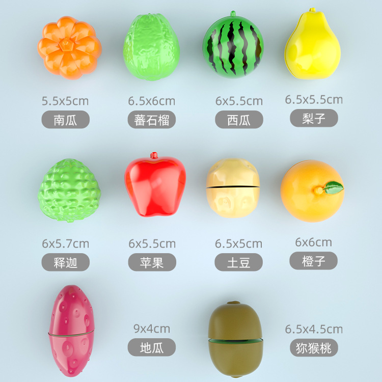21 PCS Mix Match Kid Wooden Cutting Fruit Chipper Playset Kitchen ...