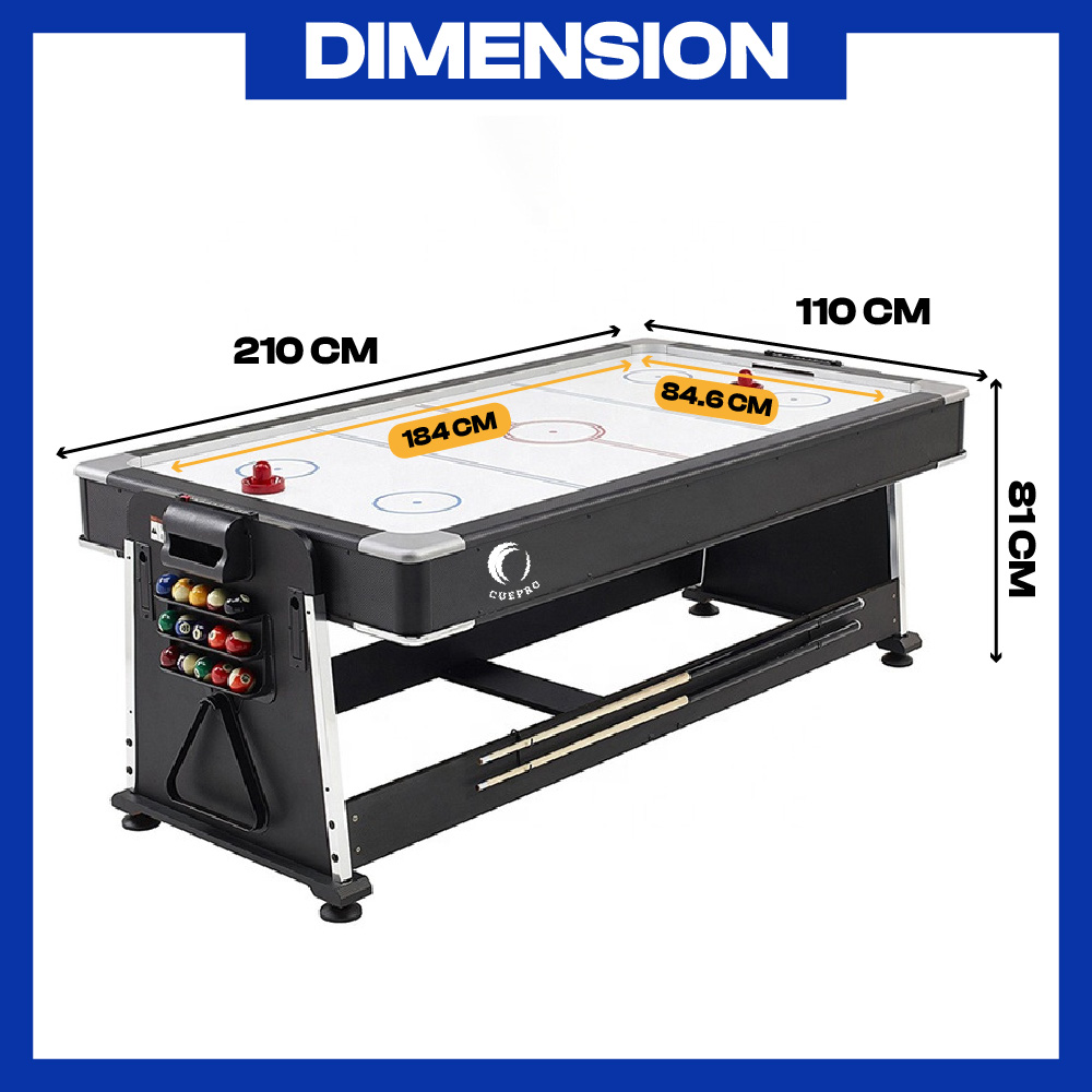 Pool Table 4 in 1 Meja Pool American Snooker billiard set air hockey ...