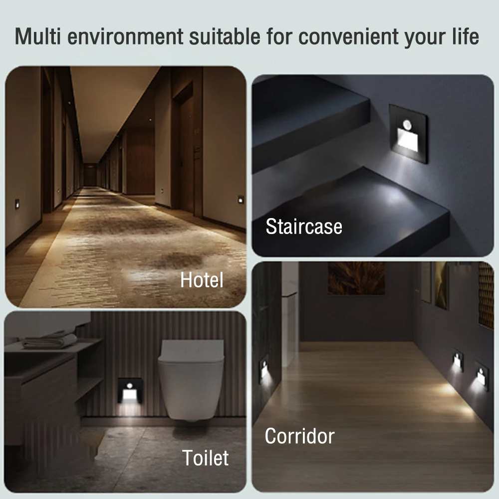 Motion Detector Sensor Led Stair Light Infrared Human Body Induction ...