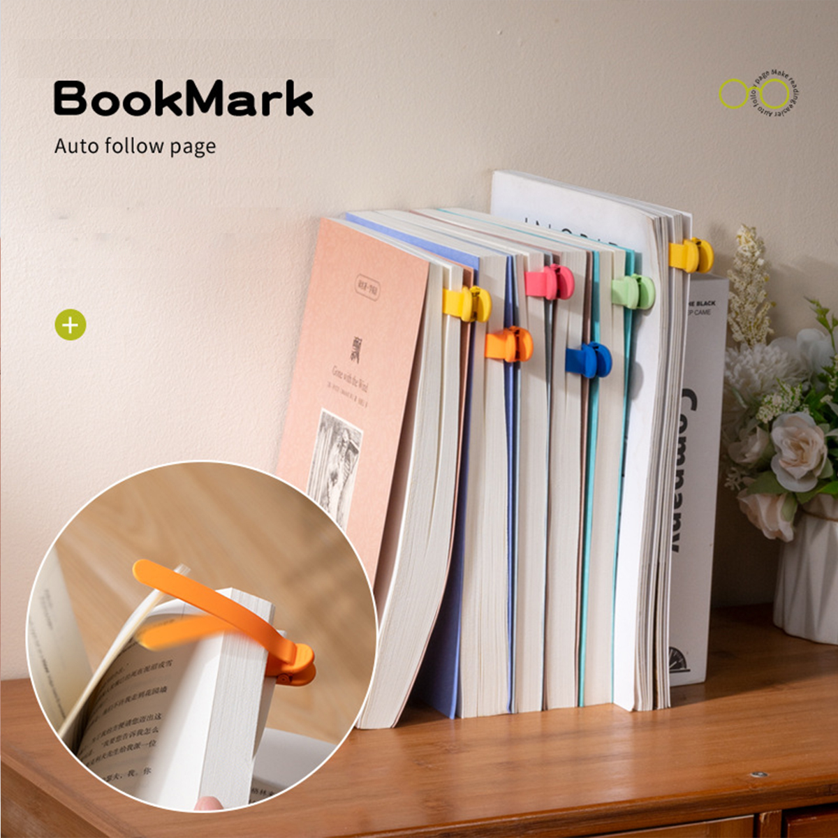 1/3 pieces Simple Reading Bookmark Clip Automatic Follow-up Reading ...