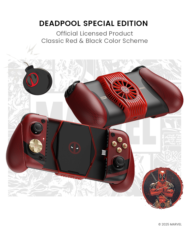 GameSir X3 Pro DeadPool Edition Mobile Gaming Controller Android IOS ...