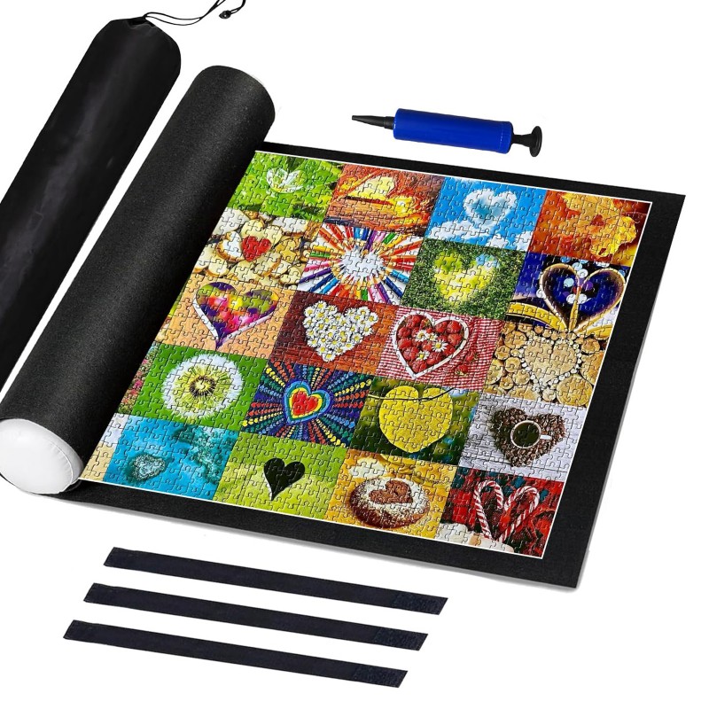 Jigsaw Roll Felt Mat Puzzle storage pads Inflatable Roll Mat Jigsaw ...