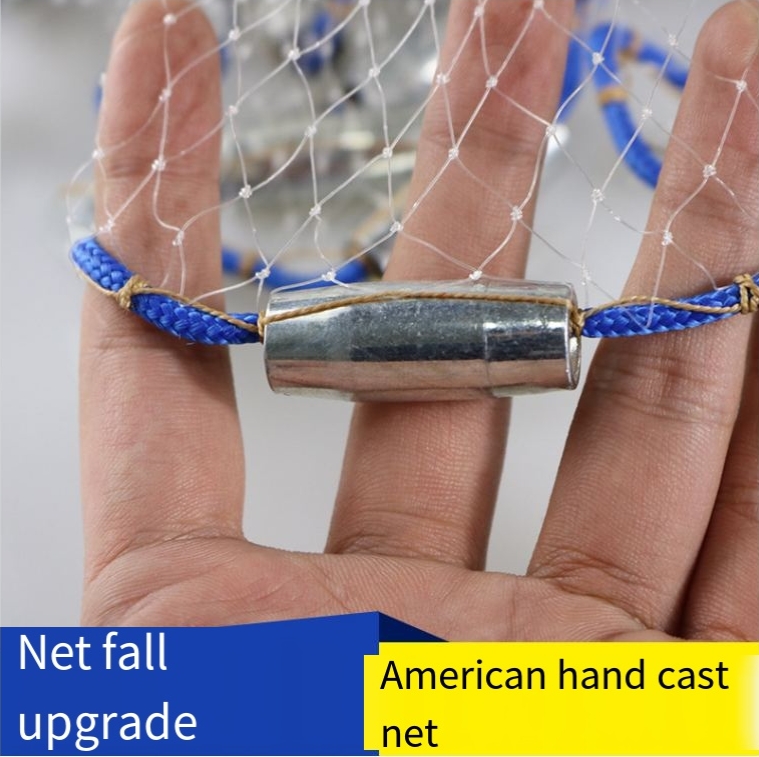 Hot sale Diagonal Size 8ft Fishing Hand Cast Net Bait Easy Throw Strong ...