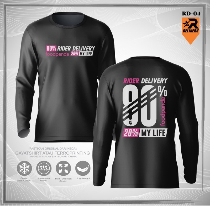 Baju Rider Foodpanda RD04 🐼Microfiber🐼 | Shopee Malaysia