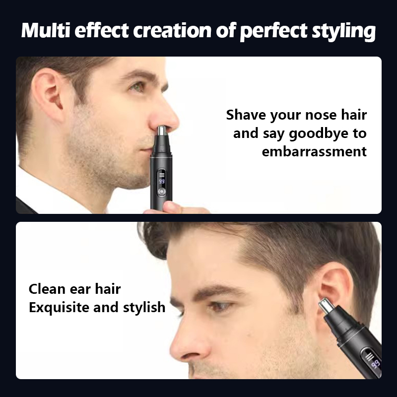 NEW LED Display Rechargeable Nose Trimmer Men Trimmer Nose Razor Shave ...