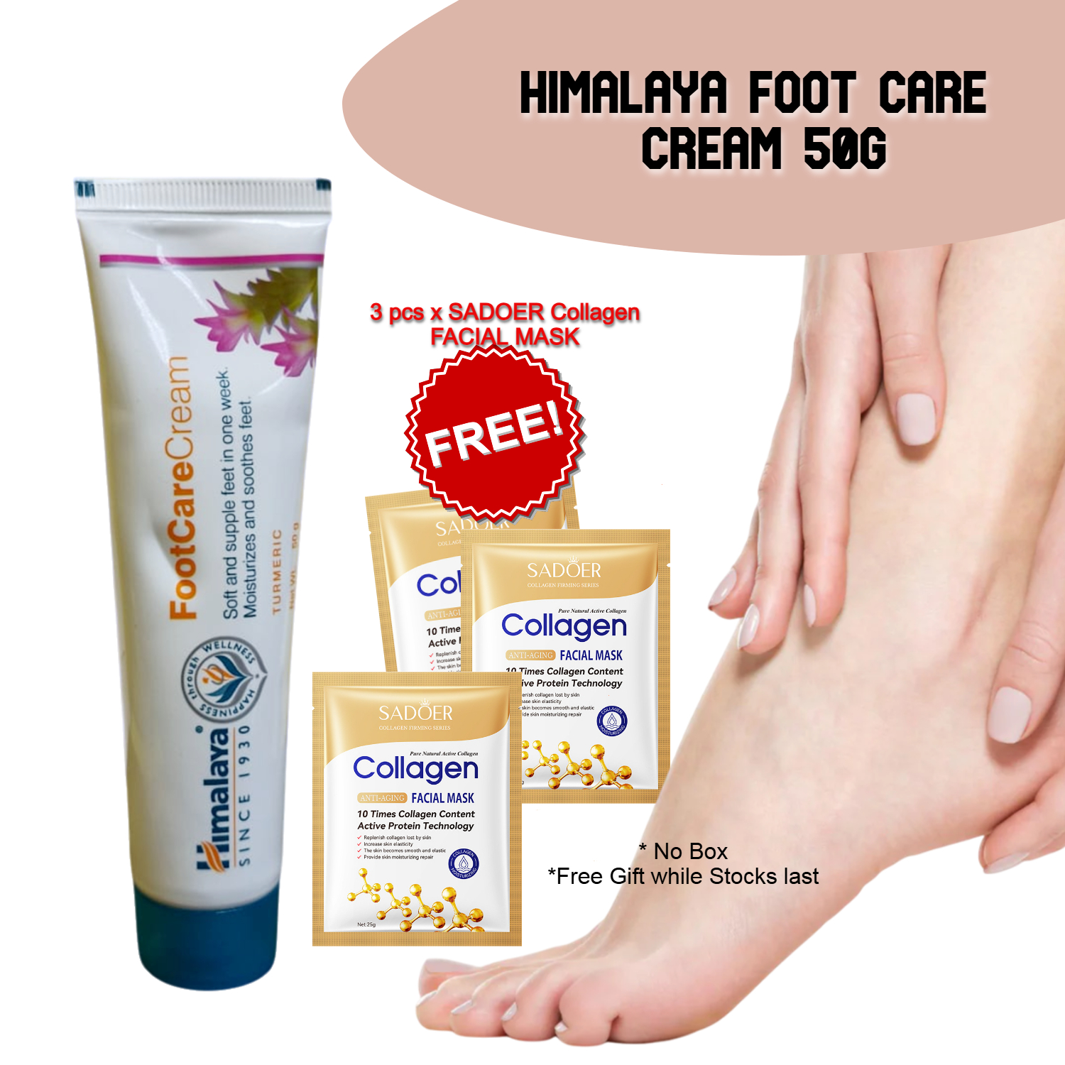 Crème Pieds Himalaya 50g - Soin Talons Fissurés Peau Sèche - Fraîcheur Longue