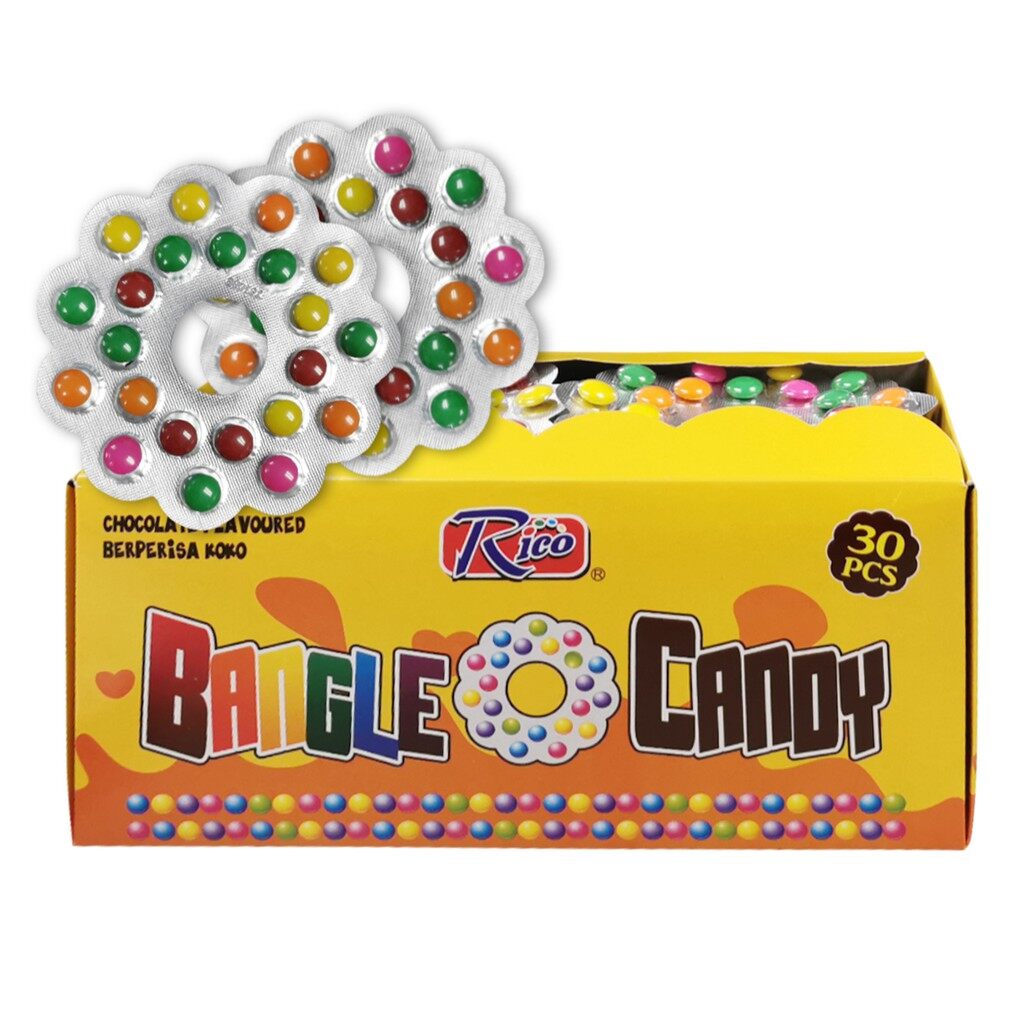 [Halal] Rico Bangle with Candy 12G X 30’S | Chocolate Beans Childhood ...