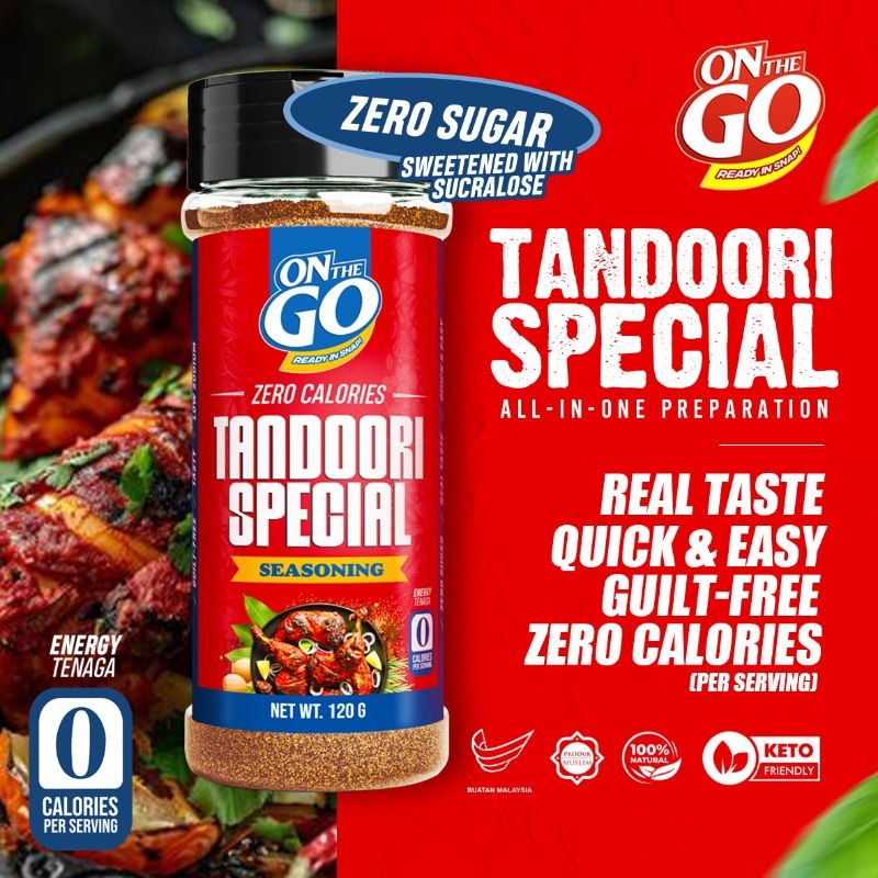 ONTHEGO Seasoning Powder On The Go Zero Calorie Seasoning Tandoori Diet ...