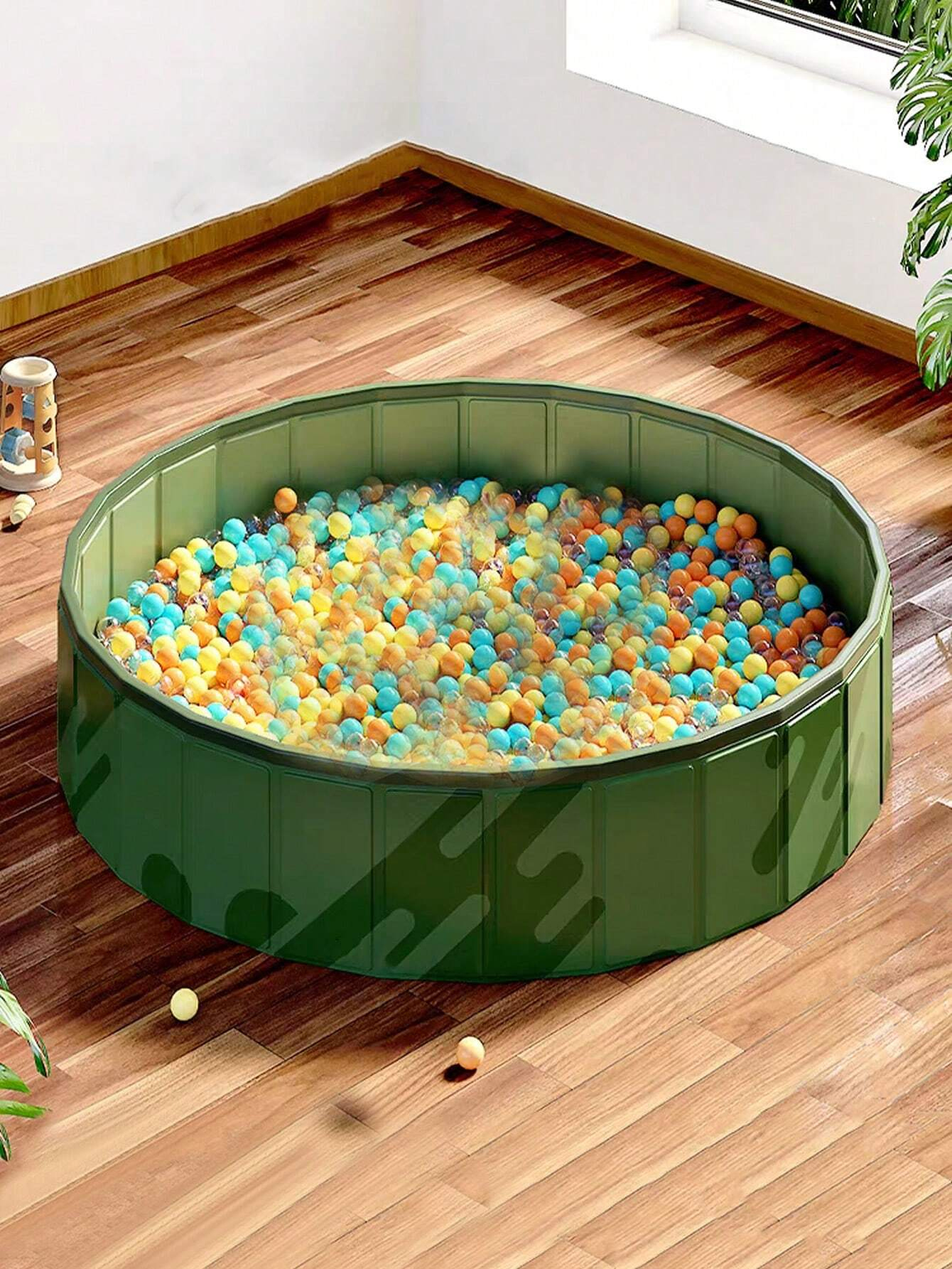 GOOGOO BIRD Indoor Foldable Round Pool Infant Ball Pit Ocean Ball Pool ...