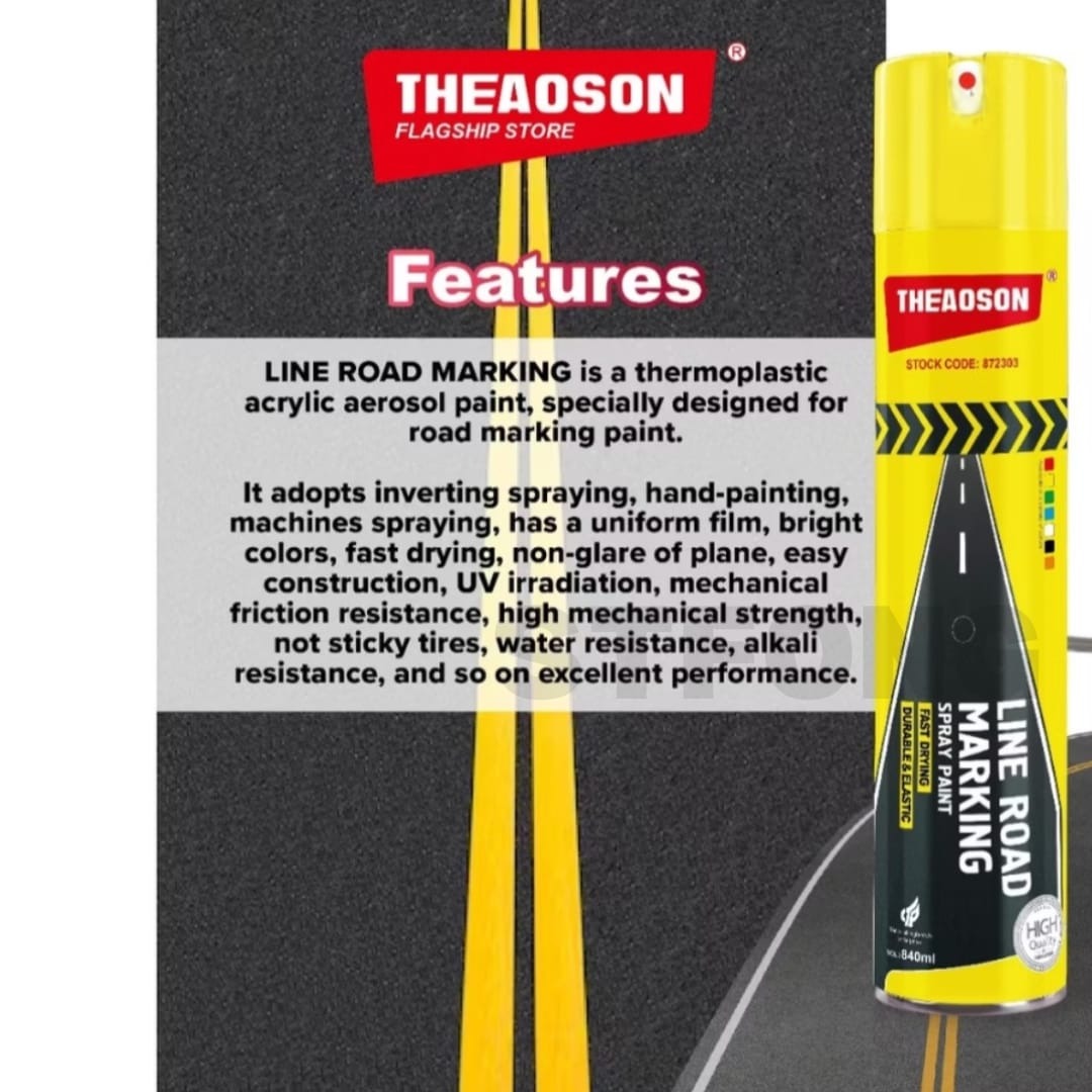 THEAOSON Road Marking Spray Paint Stripe Line Marking Road line Paint ...