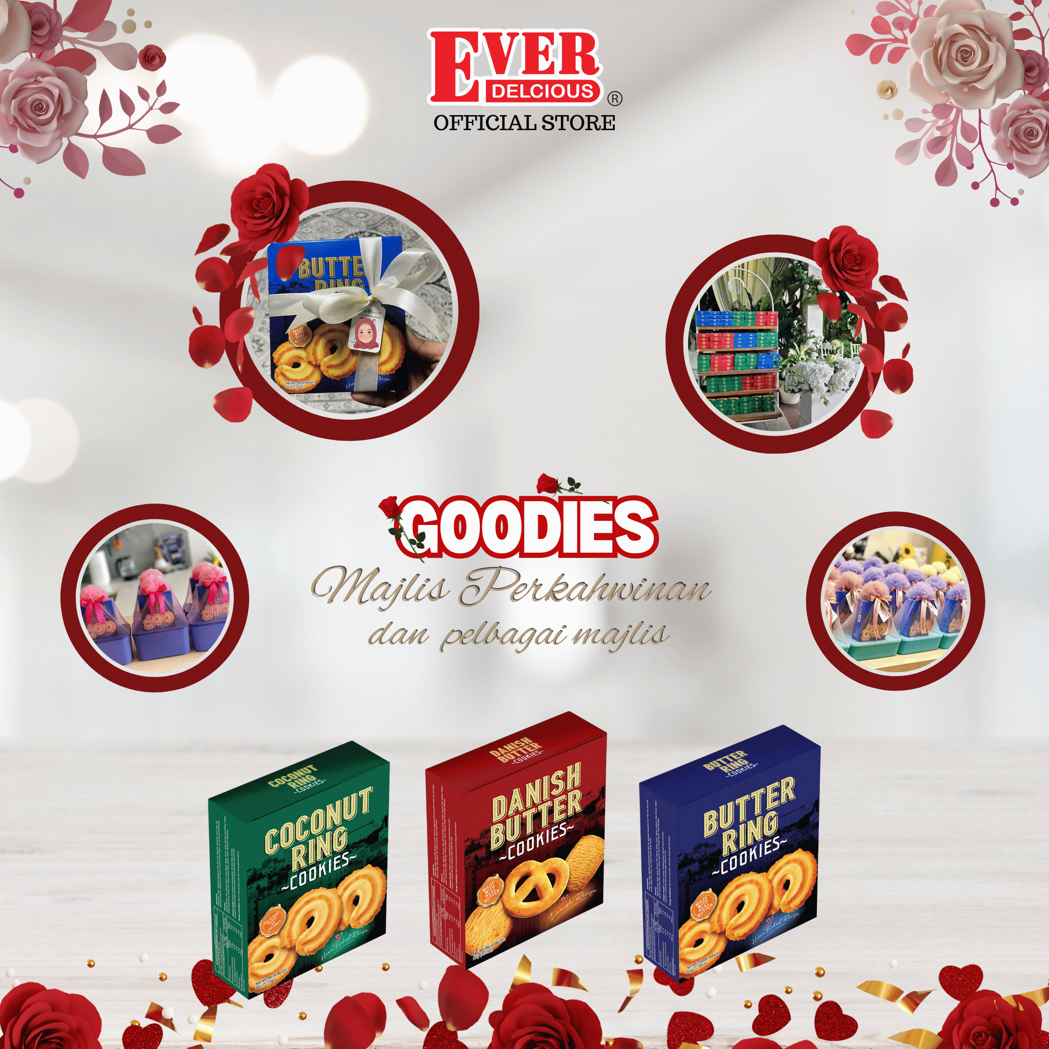 95g Ever Delicious Butter Cookies Box - Biskut Wedding Doorgift Murah ...