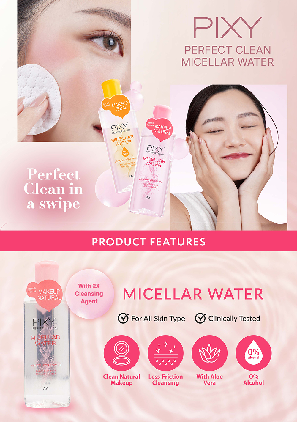 PIXY Perfect Clean Micellar Water / Oil Type 100ml | Shopee Malaysia