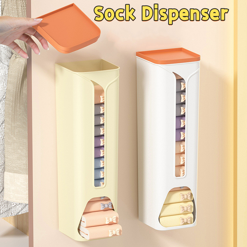 Sock Dispenser Underwear Tudung Storage Box Socks Diaper Hanging ...