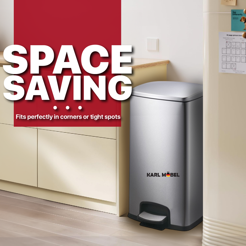 Luxbin™ Dustbin kitchen Tong Sampah 30L Kitchen Rubbish Bin Stainless ...