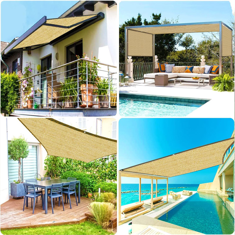 Sun Shade Net Anti-UV Sunshade Net arden Patio Pool Sunblock Shade Sail ...