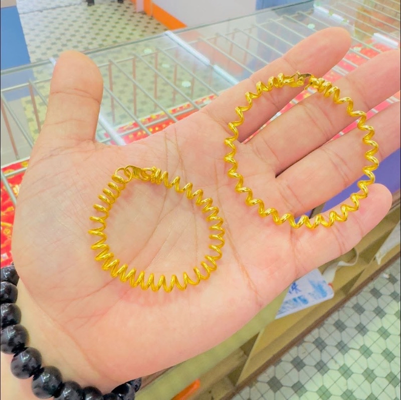 Bangle Getah Rambut Hairband Emas Bangkok cop 916 persis ori | Shopee ...