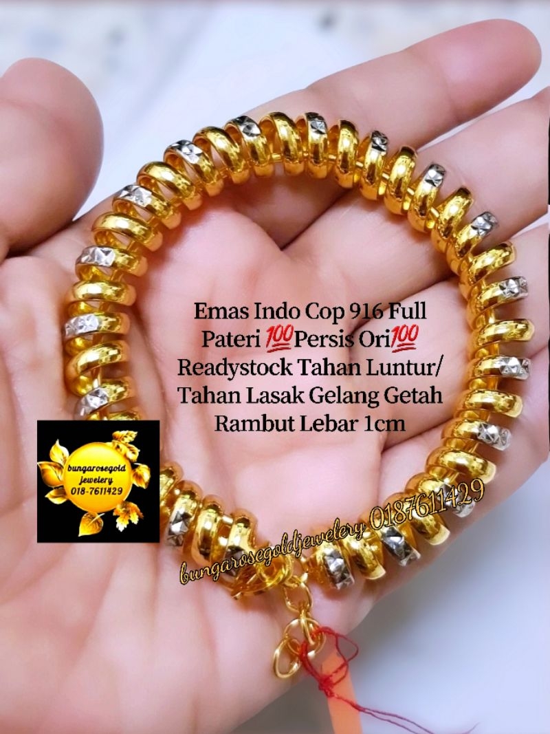 🔥Emas Indo Cop 916 Full Pateri 💯Persis Ori💯 Readystock Tahan Luntur ...