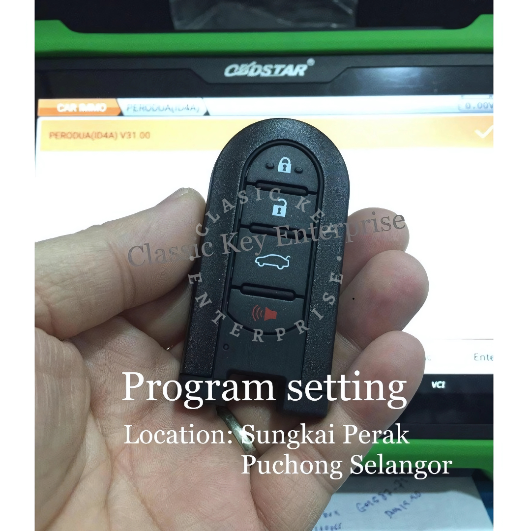 Perodua Smart Key Remote for Myvi Bezza Axia Aruz (3 Button / 4 Button ...