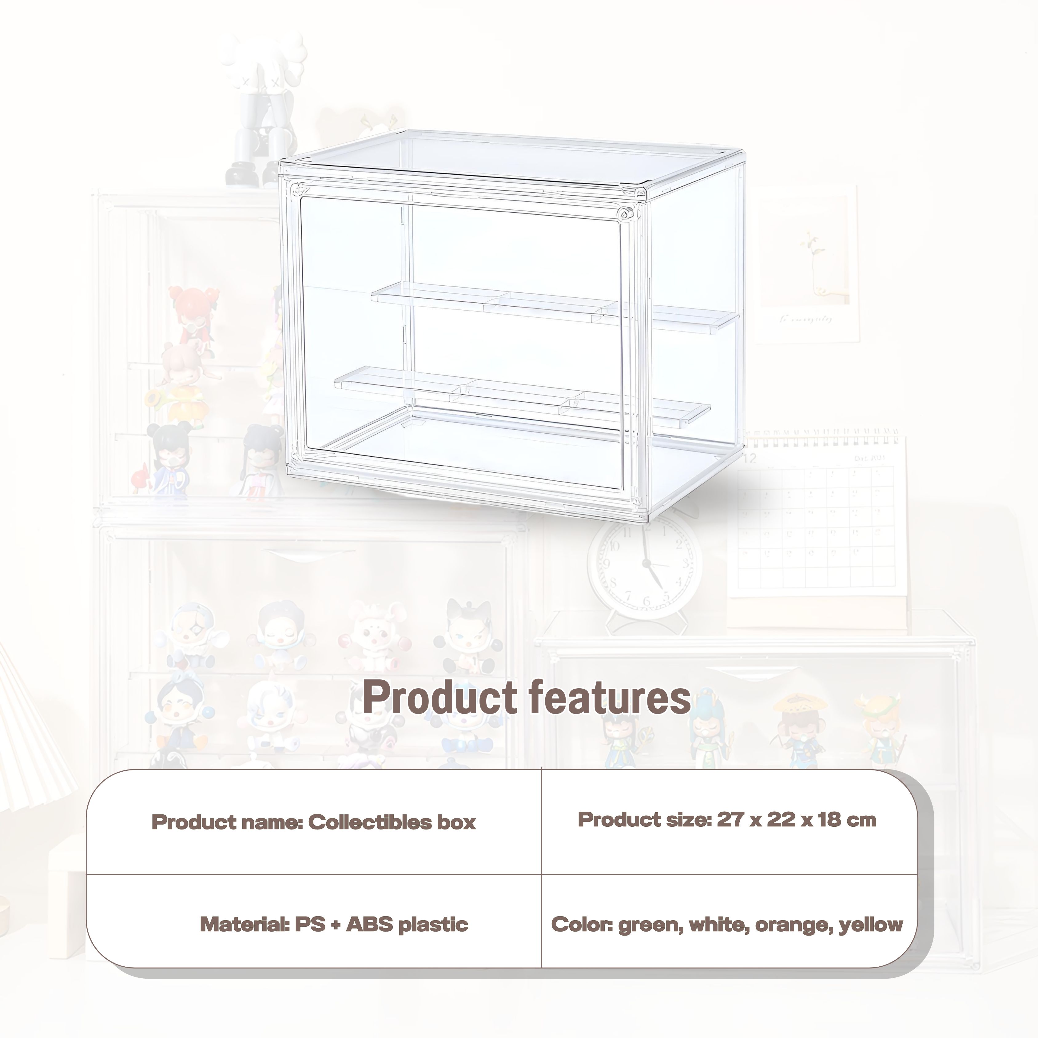 Three Layer Acrylic Transparent Display Rack Model Storage Box Blind ...
