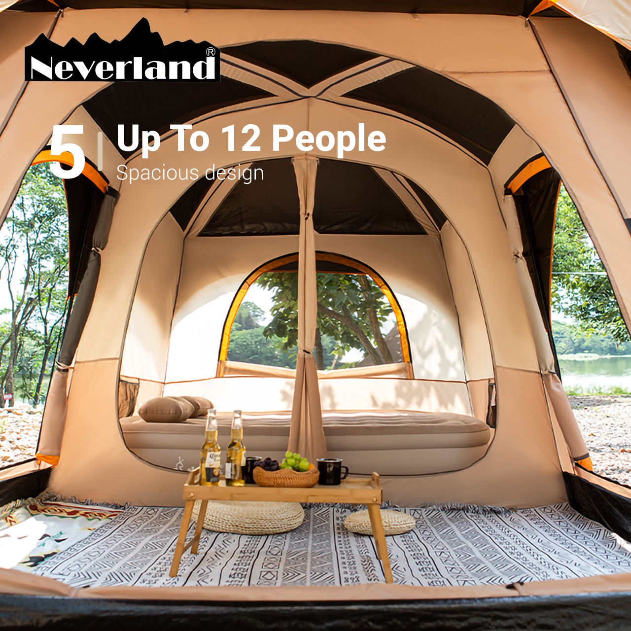 Khemah Camping Tent Waterproof Durable Khemah Outdoor Portable Besar ...