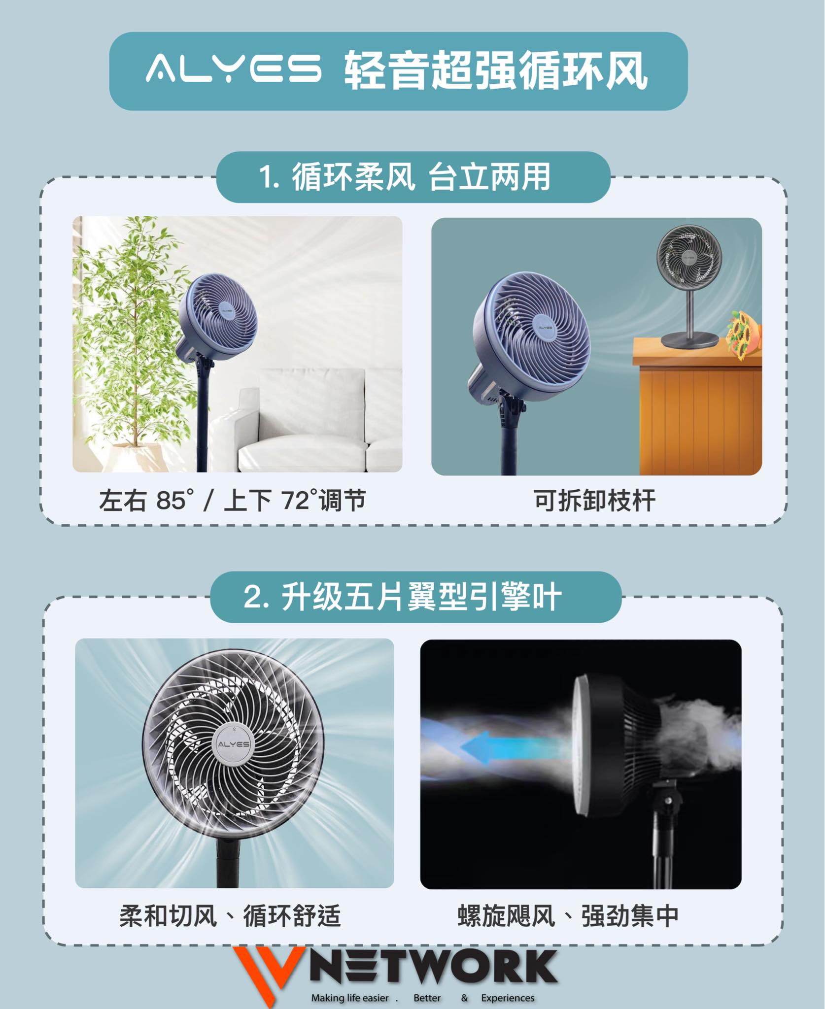 【READY STOCK】 ⚡️⚡️ALYES CRAZY FAN | AIR CIRCULATOR FAN | REMOTE CONTROL ...