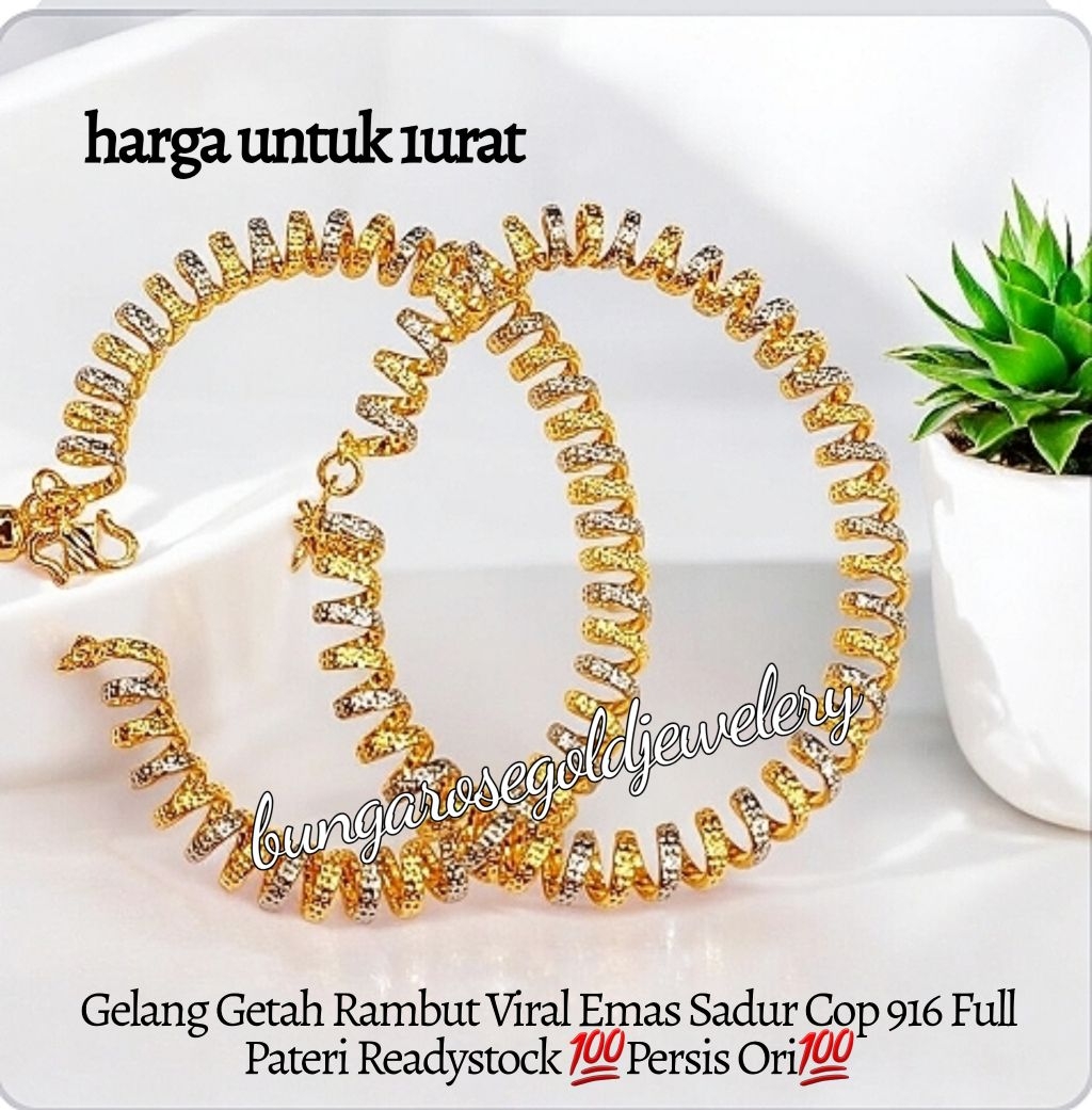 🔥Gelang Viral Getah Rambut Size Boleh Pakai 17cm-20cm (jenis tak boleh ...