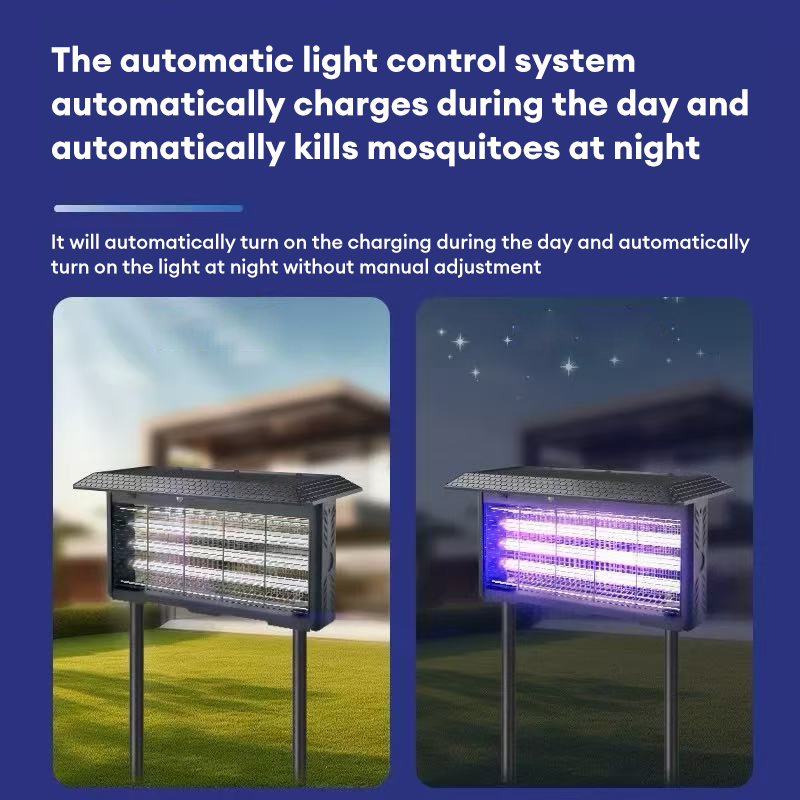 Solar Mosquito Killer Pest Control Electric Zapper LED Ultraviolet Lamp ...