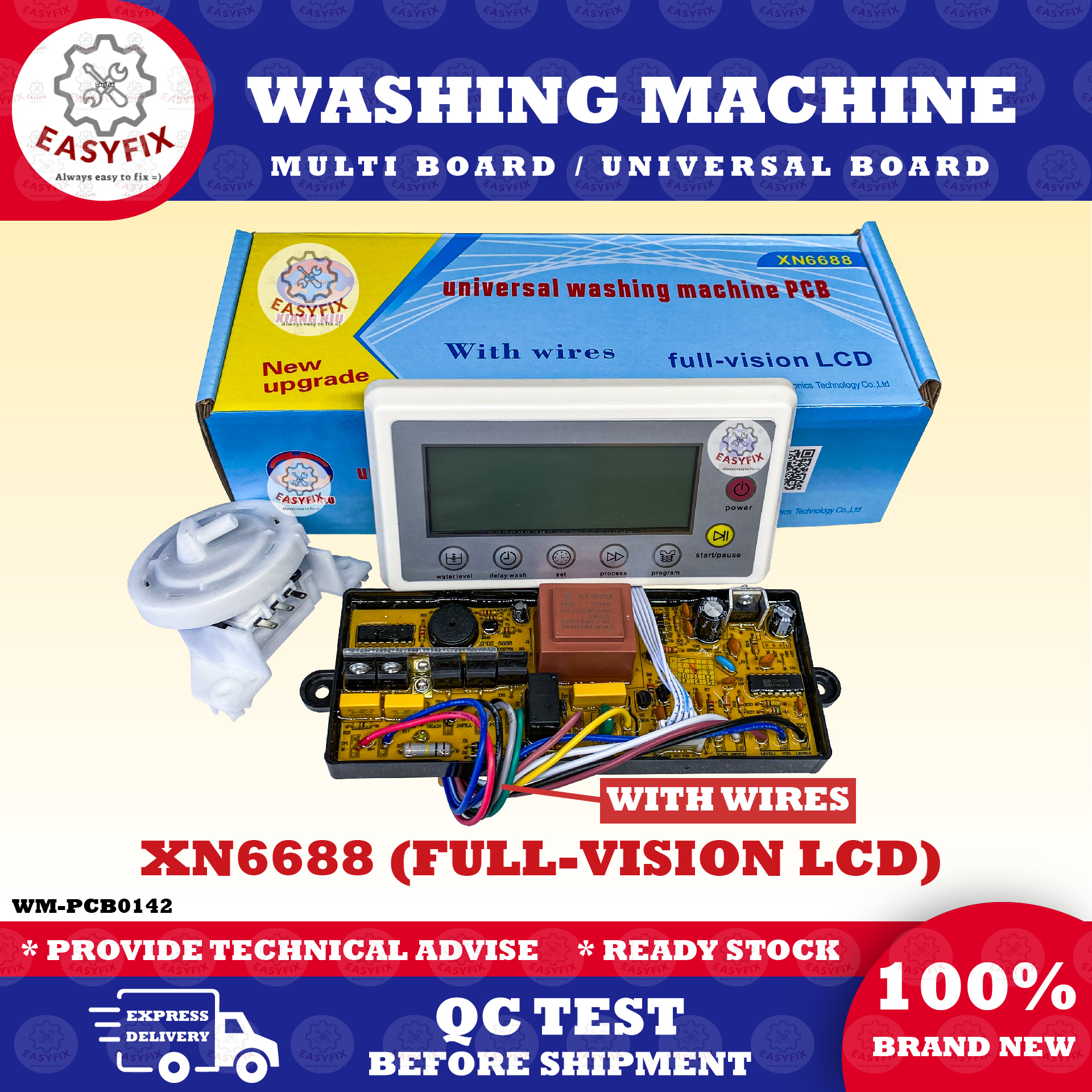 (FULL DISPLAY) XN6688 WASHING MACHINE UNIVERSAL BOARD MULTI BOARD ...