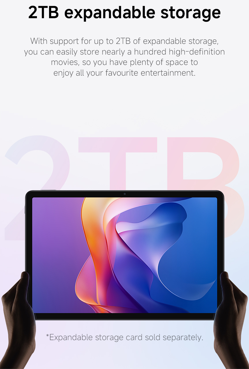 Xiaomi Redmi Pad 2 4G Tablet: 11 Zoll Display, 8GB RAM, 256GB Speicher, 9000mAh Akku - Grau