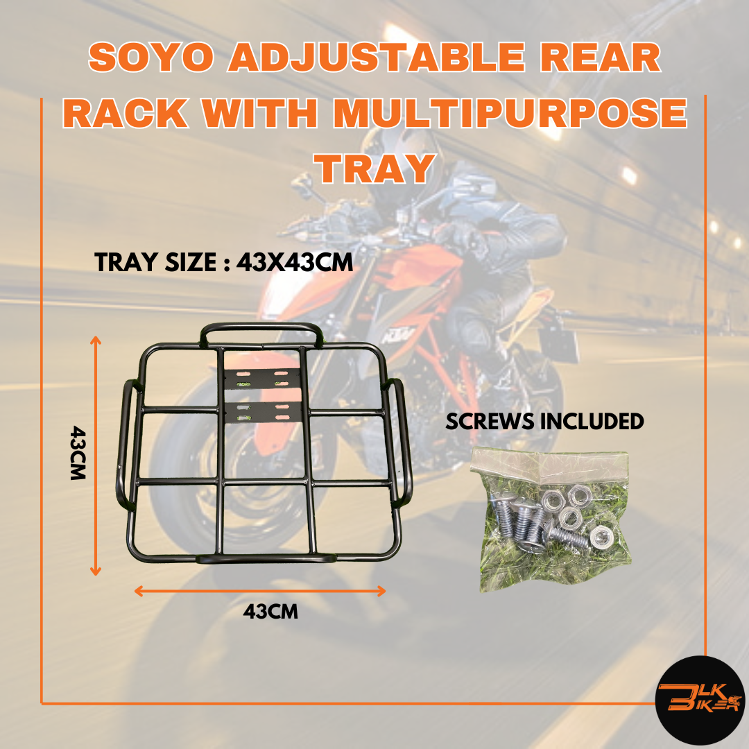 SOYO Adjustable Rack Motorcycle Delivery Bag Rack Bag Delivery Food ...