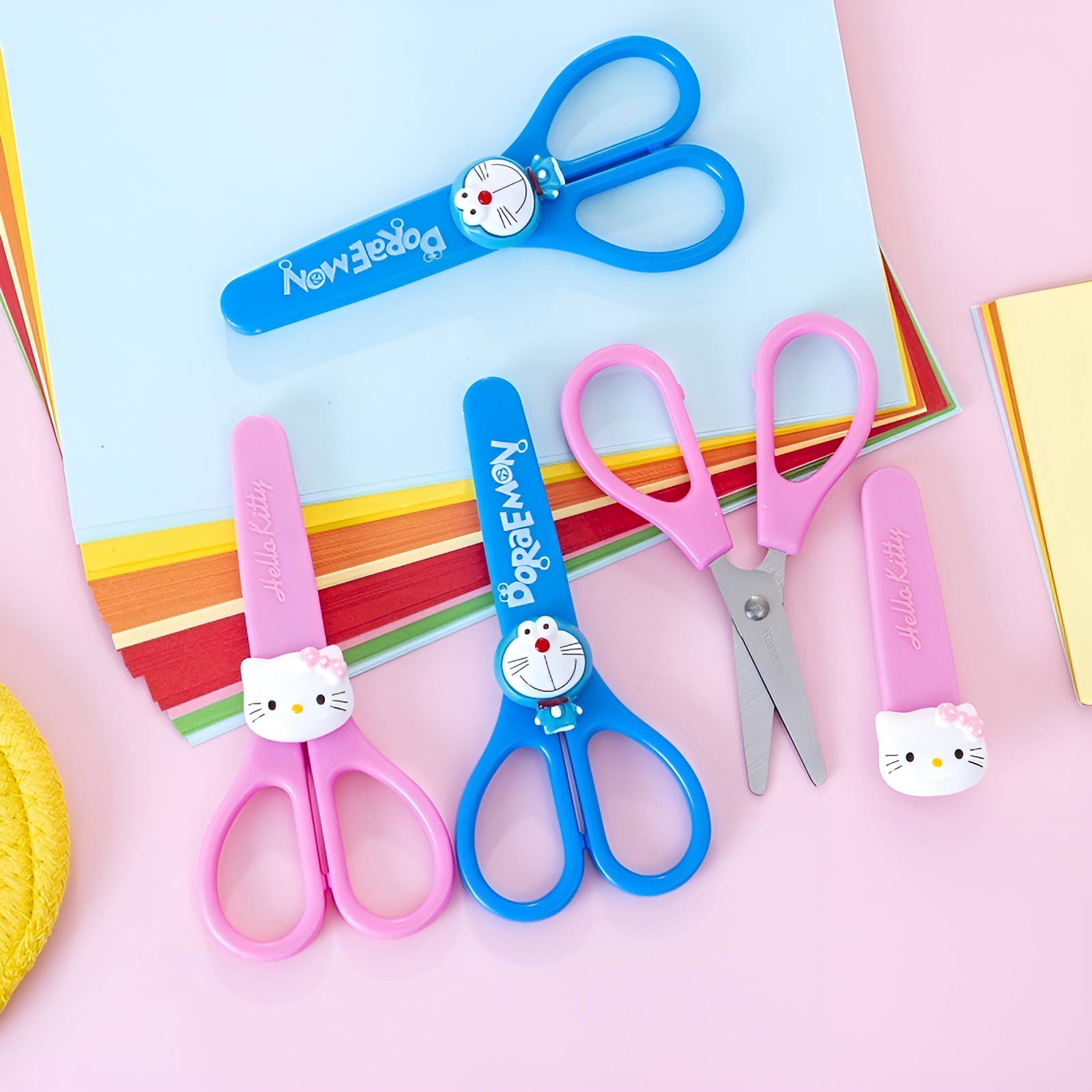 (READY STOCK) Safety Scissors Kitty Cat Stainless Steel Stationery Kid ...
