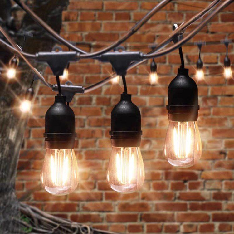 10 Meter 20 unit E27 Lamp Holder Waterproof Outdoor LED String Light ...