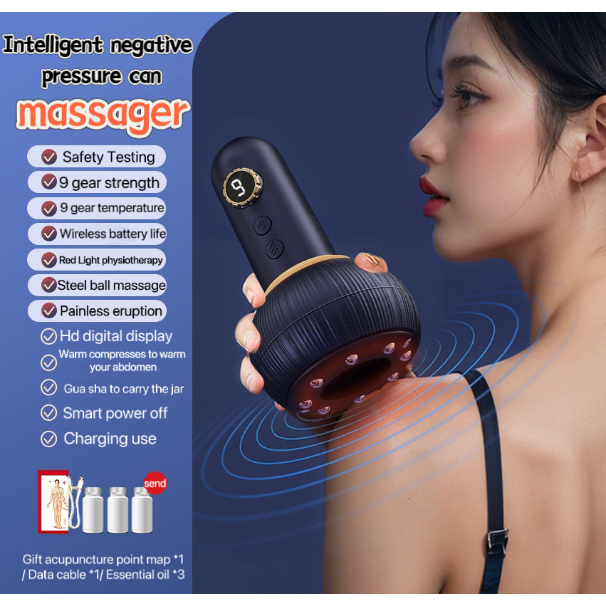 Mini Gua Sha Device Heating Vibration Micro-Current Meridian Device ...