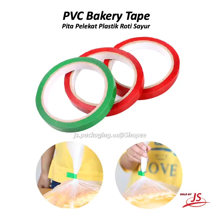 Pita Pelekat Plastik Roti Sayur Hard PVC Bakery Tape Bag Sealer Tape ...