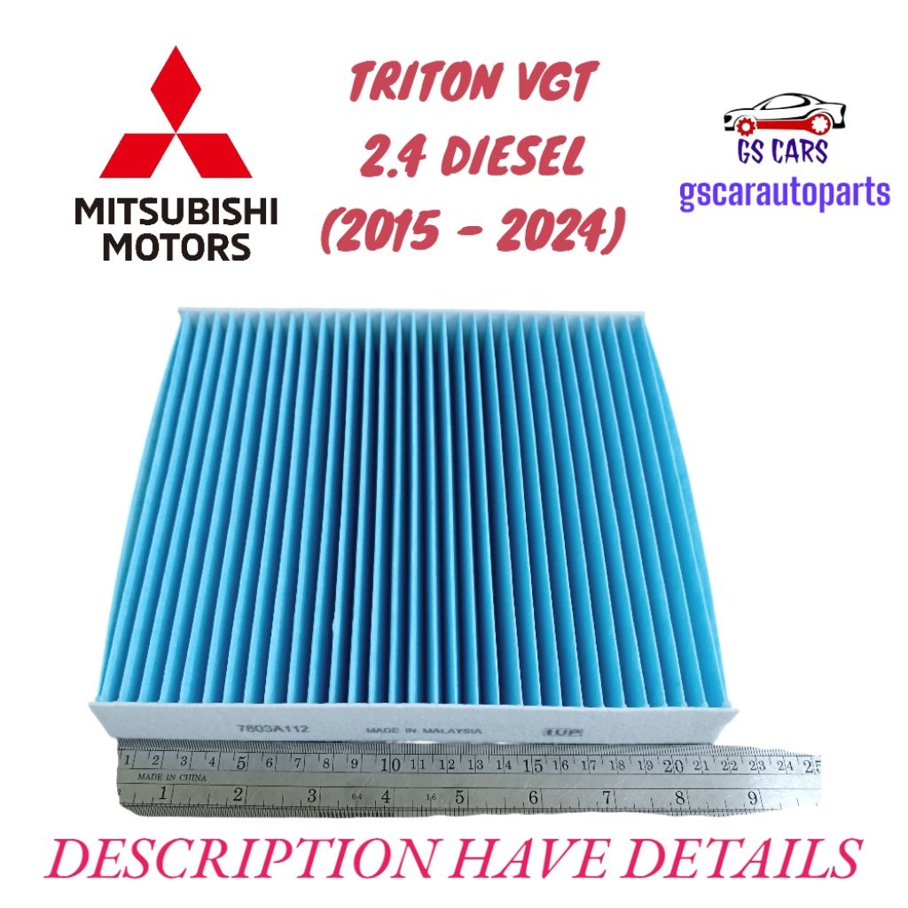 Ready stock Mitsubishi air cond cabin filter triton vgt 2.4 2015-2024 ...