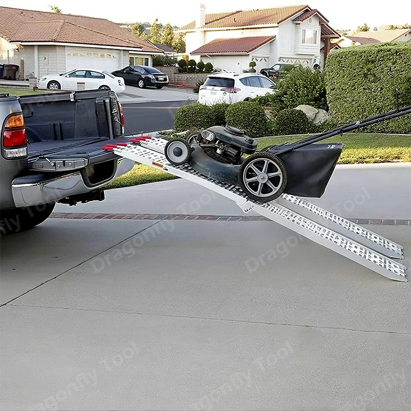 ATV Aluminum Alloy Ramp Motorcycle Folding Ladder Loading Trailer ...
