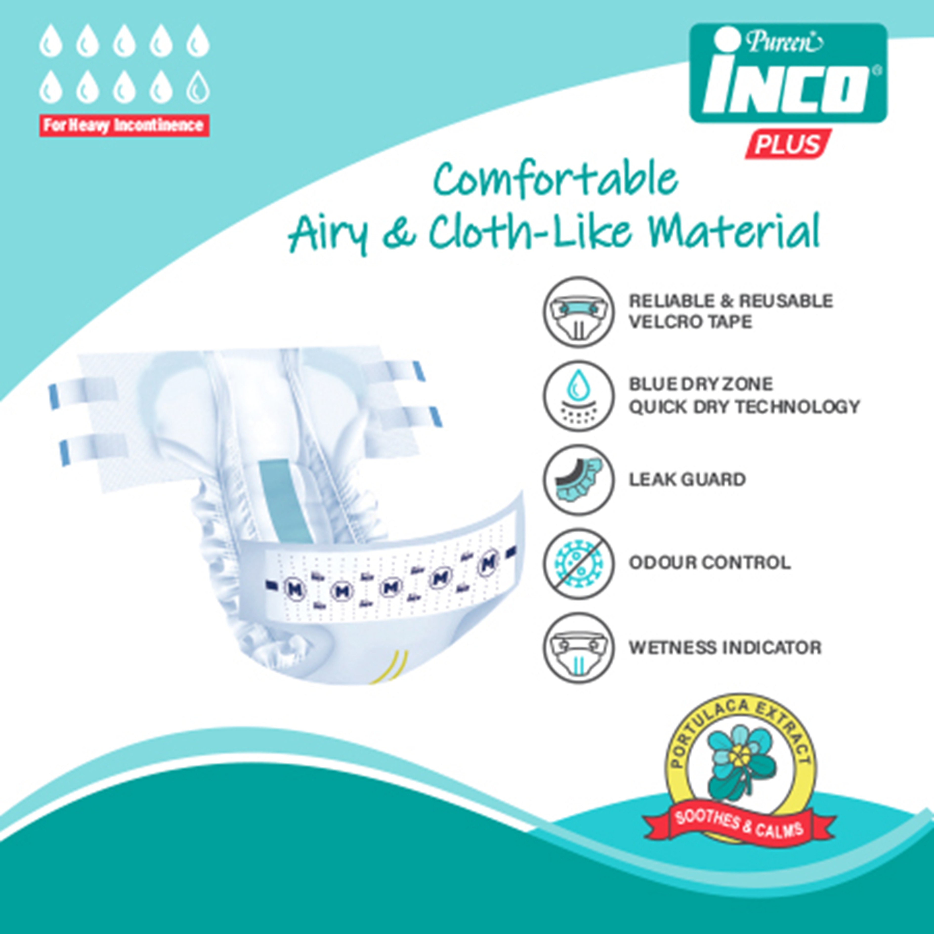Pureen INCO Plus Adult Diapers [Bundle Pack] (2 x 10's) | Shopee Malaysia