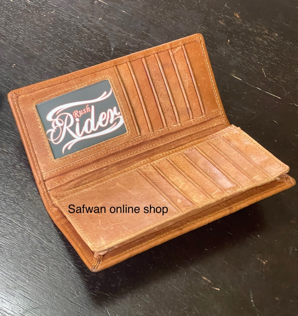 Rush Rider Long Wallet Zip Full Grain Cow Leather Purse Dompet Kulit ...