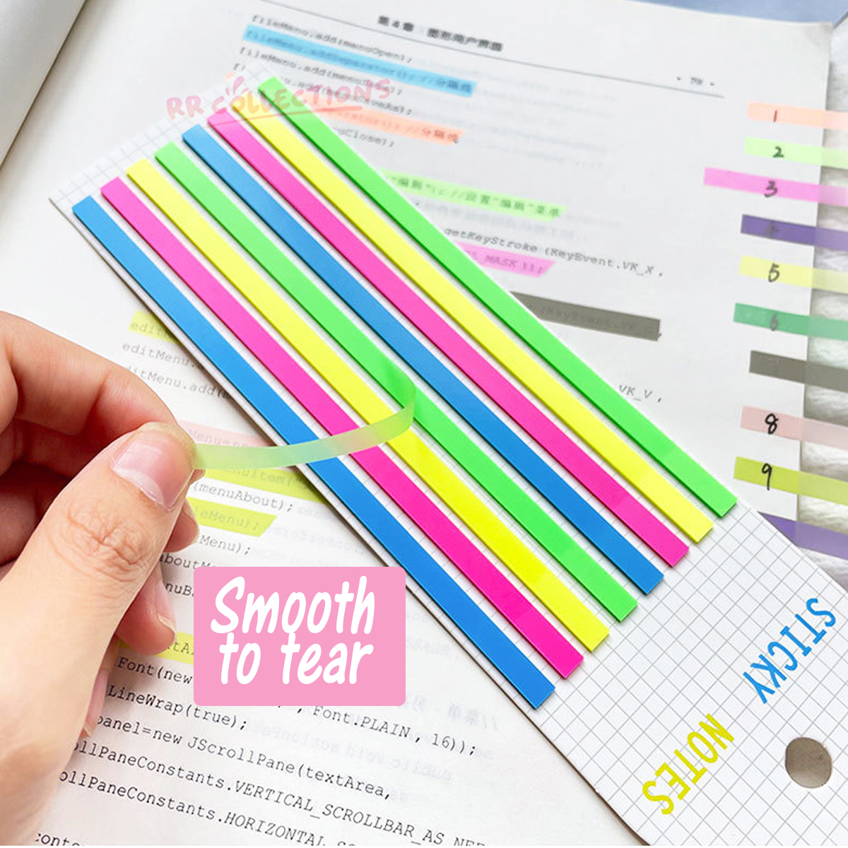 160 Sheets Highlighter Sticky Note Semi-Transparent Memo Pad For Easy ...