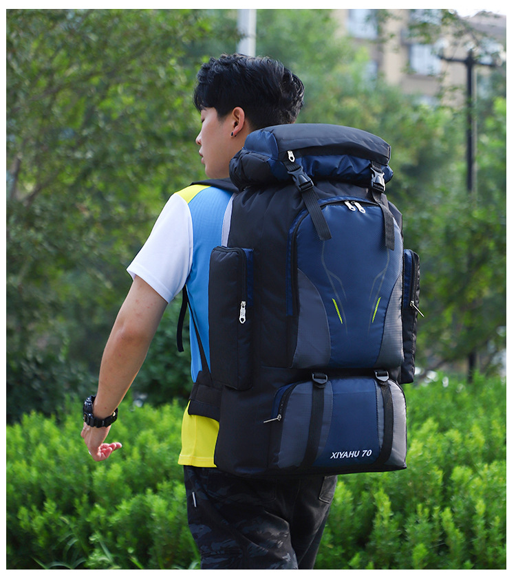 80L Hiking Backpack Waterproof Travel Bag Large Capacity Camping Bag ...