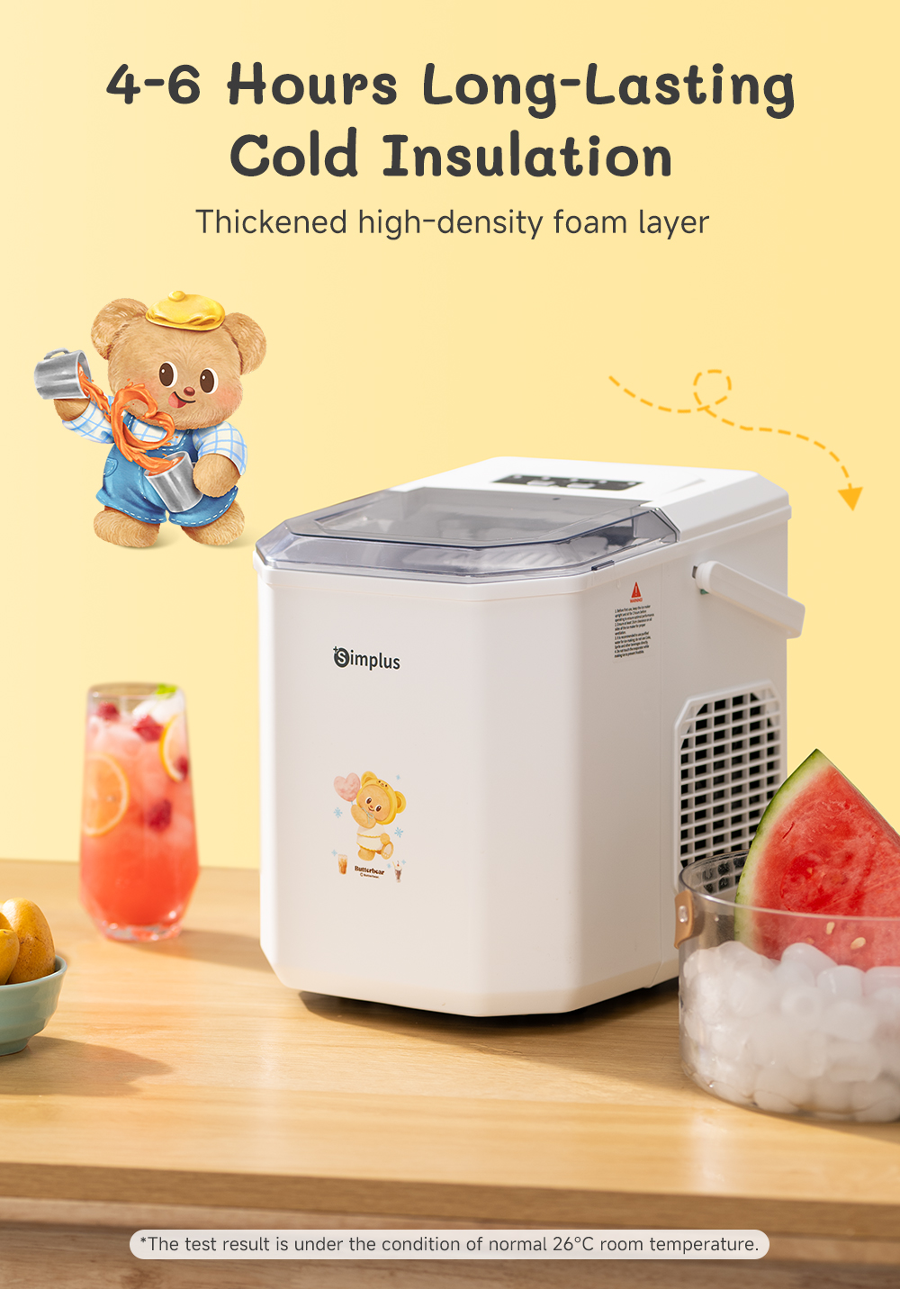 【Simplus×Butterbear】Simplus Ice Maker | 12kg Homemade Ice Cubes | 24h ...