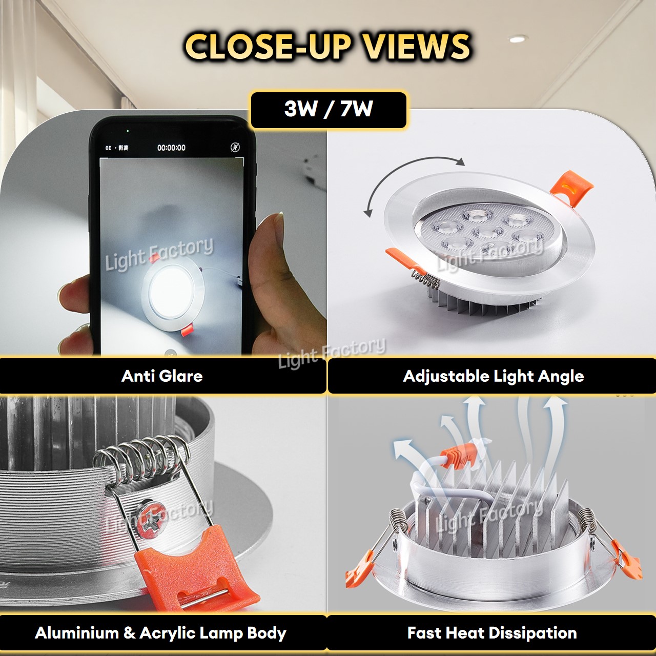 🔥HOT🔥LED Recessed Eyeball 3W | 7W LED Spotlight Recessed Light Recessed ...