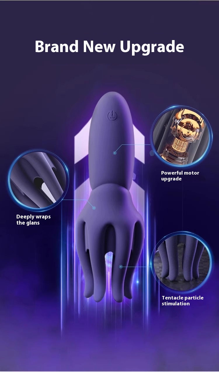 Octopus Vibrator Alat Latihan Zakar Tahan Lama Delay Glans Massager APP ...