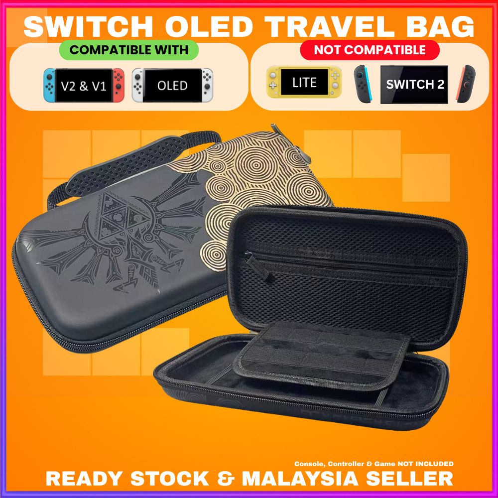 Switch OLED Bag Case Hard Carry Deluxe Travel Tough EVA Pouch Storage ...