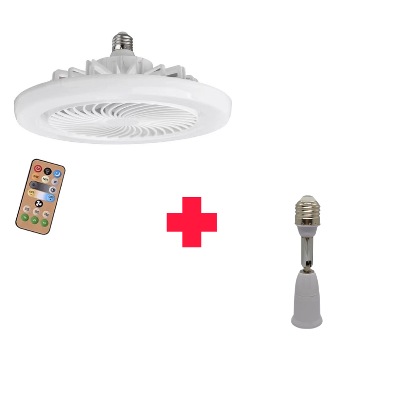 AWM Ceiling Fan with Lights Fan Lamp 50W E27 Base Round Mini Fan Lamp ...